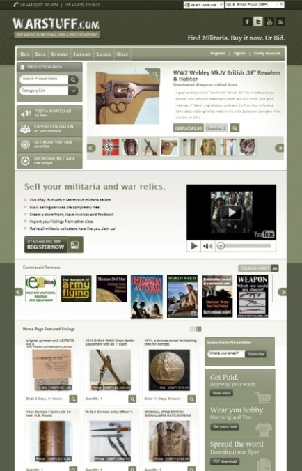 Militaria auctions site WARSTUFF reveals their new look