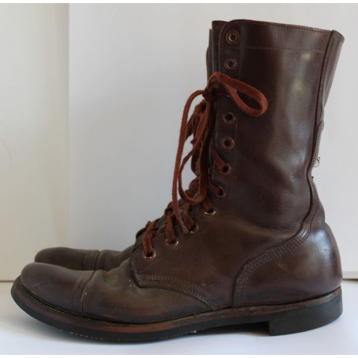 US ARMY PARATROOPER M1948 RUSSET LEATHER COMBAT BOOTS - WARSTUFF.COM