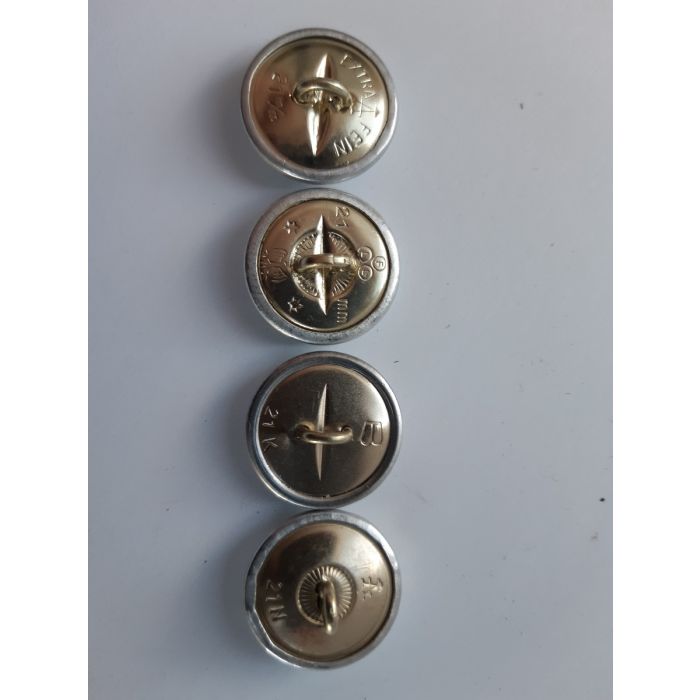 Original 21mm Silver Buttons for Wehrmacht Uniform, Manufacturer Assmann  - Original Militaria