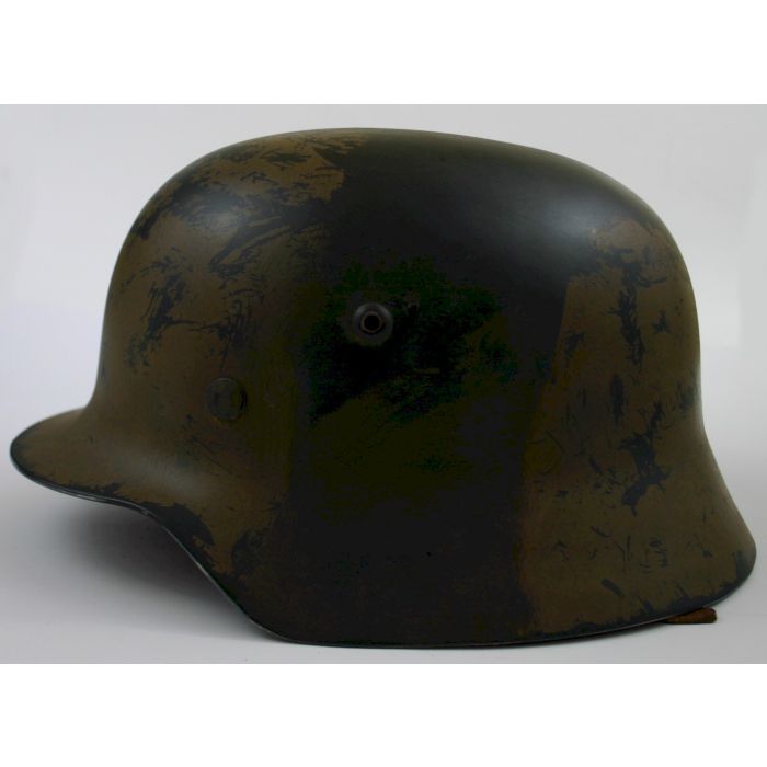 GERMAN M35 3 COLOR CAMO HELMET WW2 - Image 2