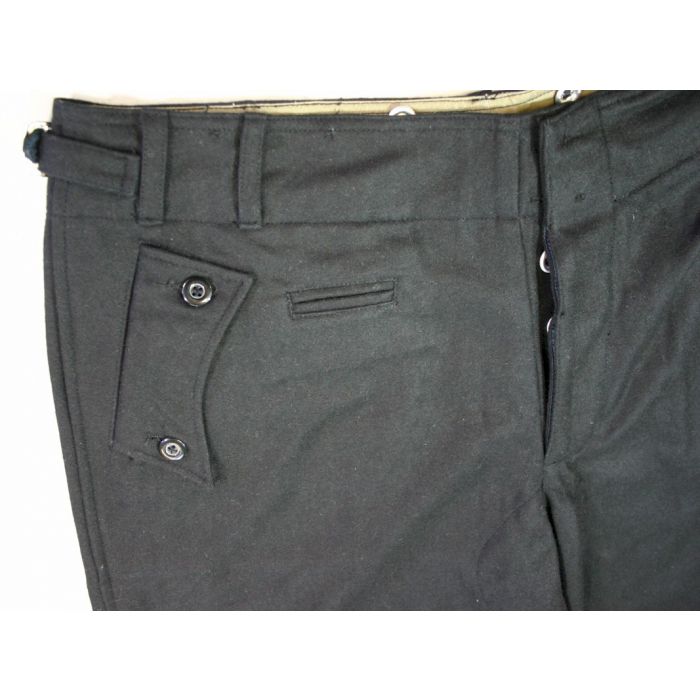 GERMAN WAFFEN SS PANZER BLACK WOOL TROUSERS - WARSTUFF.COM