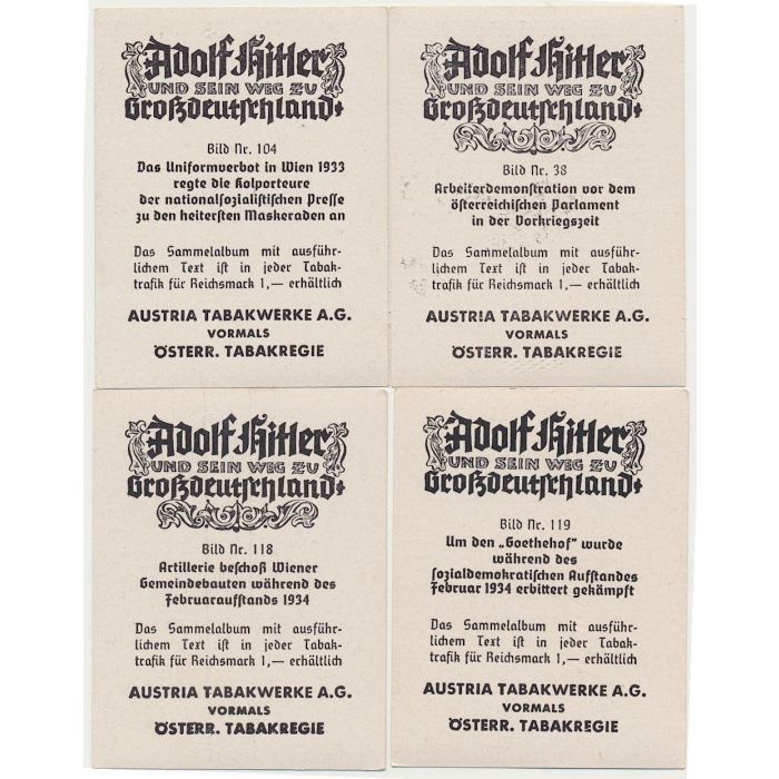 ARTILLERIE BEFCHOR WIENER GEMEINDEBAUTEN WAHREND DES FEBRUARAUFFTAND DES FEBRUARAUFTANDS 1934 CIGARETTE CARDS LOT OF 4 - Image 2
