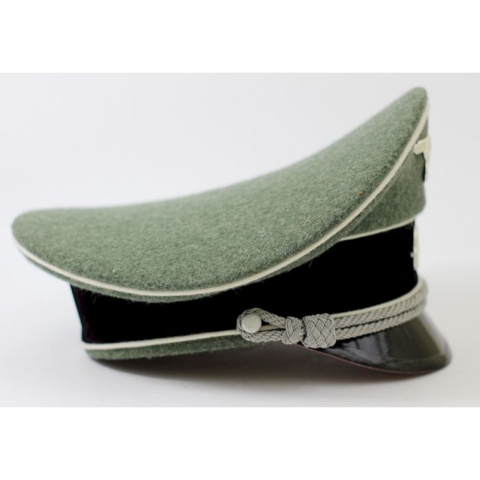 GERMAN WAFFEN SS OFFICER VISOR CAP: FIELD GREY - Image 3