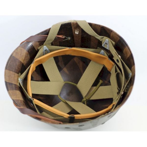 AMERICAN WW2 PARATROOPER M1 HELMET LINER RESTORED ORIGINAL