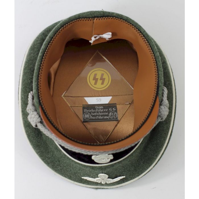 GERMAN WAFFEN SS OFFICER VISOR CAP: FIELD GREY - Image 5