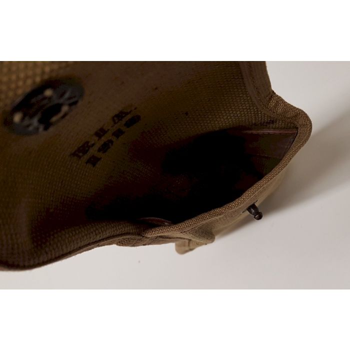 US ARMY WW1 PEDERSEN DEVICE KHAKI SPRINGFIELD RIFLE BOLT POUCH RIA 1919 RARE - Image 3