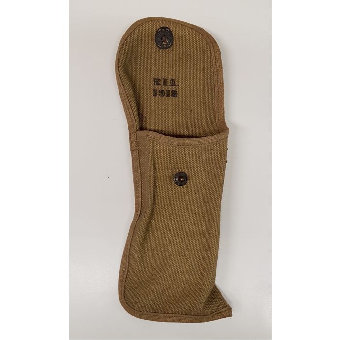 US ARMY WW1 PEDERSEN DEVICE KHAKI SPRINGFIELD RIFLE BOLT POUCH RIA 1919 RARE - Image 5