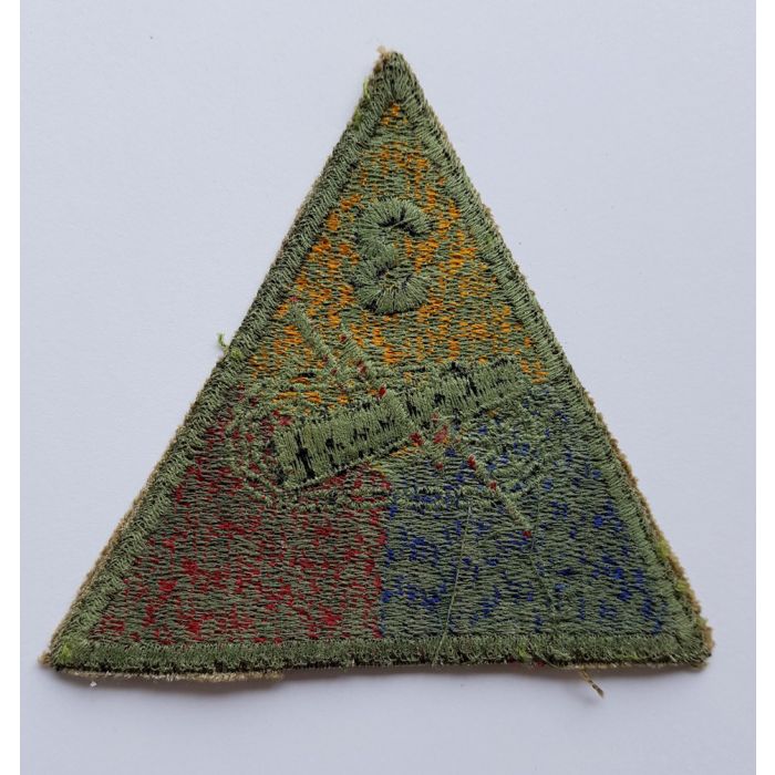 US WW2 ARMY 3rd ARMORED DIVISION PATCH GREEN BACK - WARSTUFF.COM