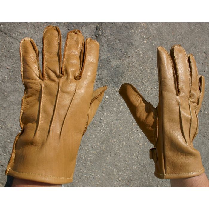 U.S. WW2 M-39 TYPE 1 AIRBORNE BROWN LEATHER GLOVES - Image 2