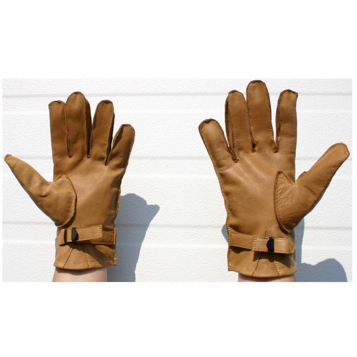 U.S. WW2 M-39 TYPE 1 AIRBORNE BROWN LEATHER GLOVES - Image 3