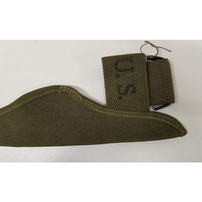 WW2 US MILITARY 1945 M-1910 PICK MATTOCK ENTRENCHING AXE OD # 7 CANVAS COVER CARRIER - Image 4