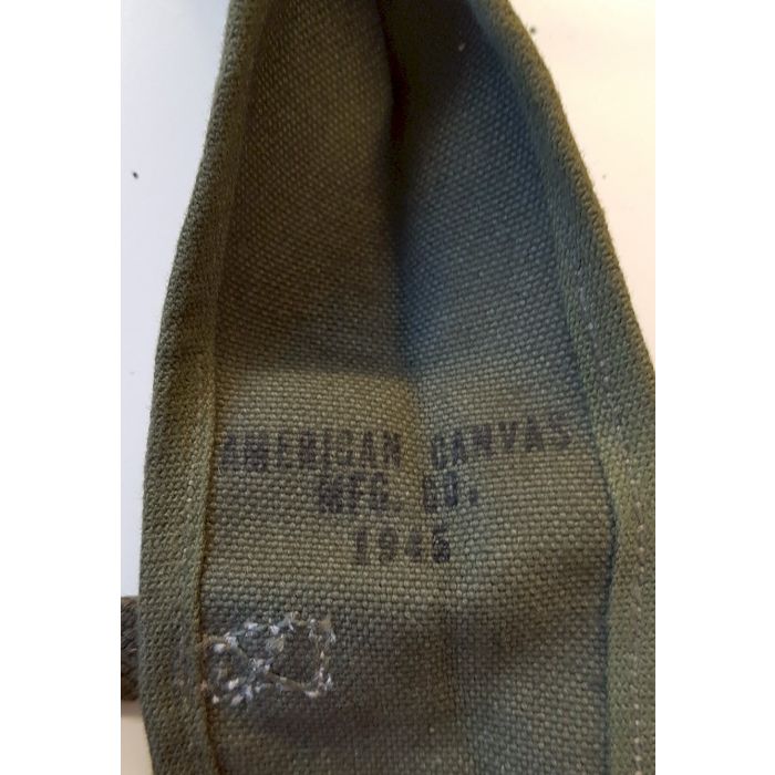 WW2 US MILITARY 1945 M-1910 PICK MATTOCK ENTRENCHING AXE OD # 7 CANVAS COVER CARRIER - Image 5