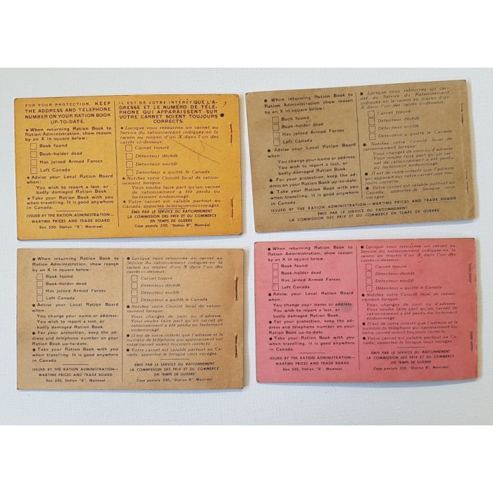 ORIGINAL USED CANADIAN WW2 RATION BOOKS AND MEAT RATION TOKEN - Image 2