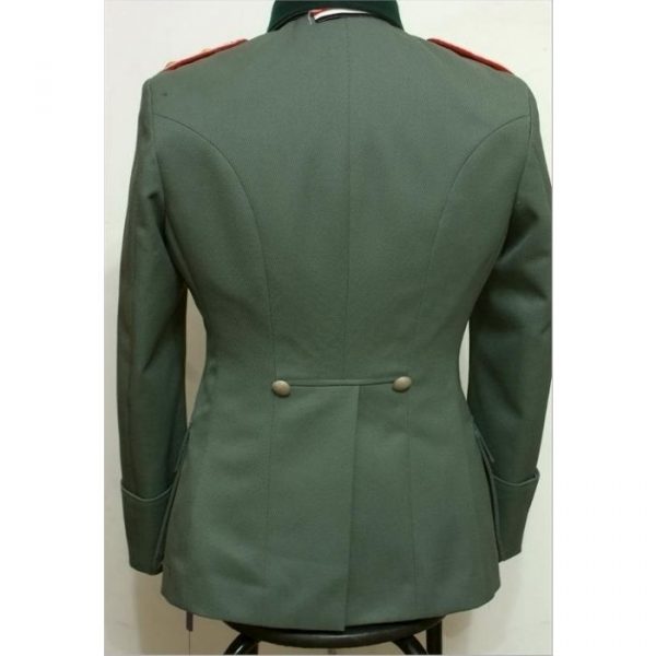 Veste D'Officier Allemand M36 WWII (Seconde Guerre Mondiale) | Col Noir, 6 Boutons | En Gabardine | Pour Reconstitution Historique - 2