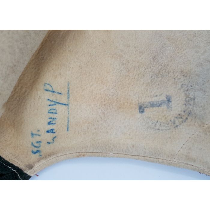 CANADIAN WW2 RCAF BCATP LEATHER FLIGHT HELMET 1943 WITH C BROAD ARROW - Image 3