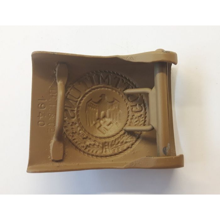 GERMAN BELT BUCKLE AFRIKA KORP ENLISTED MAN TAN - Image 2