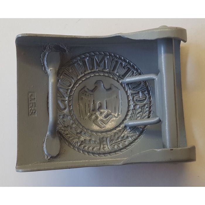 GERMAN BELT BUCKLE ARMY ENLISTED MAN STEEL PAINTED GREY - Image 2