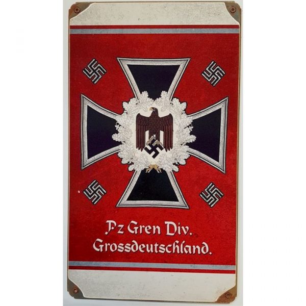GERMAN IRON CROSS EAGLE METAL SIGN 8" X 14"