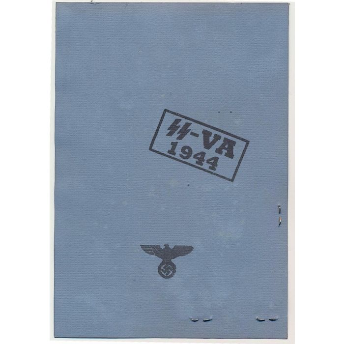 SS AUSWEIS SS UNTERSCHARFUHRER DIETER KREUZ 2./SS PZ GREN AUSB BTL 10 DOCUMENT - Image 2