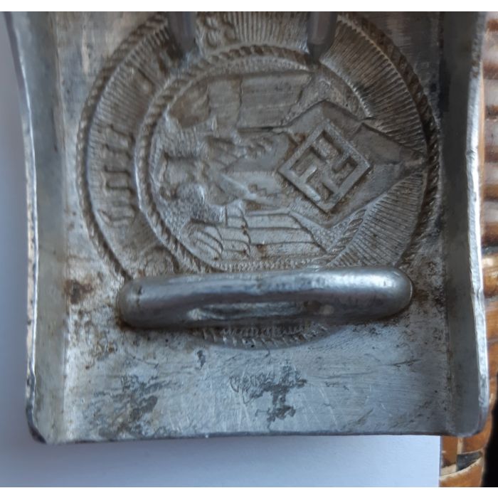 German WWII HJ Hitlerjugend Aluminum Buckle RZM M4/93 - Image 3