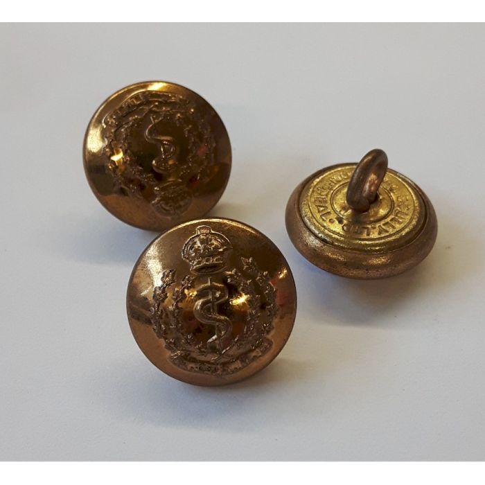 WW2 ROYAL CANADIAN ARMY MEDICAL CORP BRASS BUTTON RCAMC - Image 2
