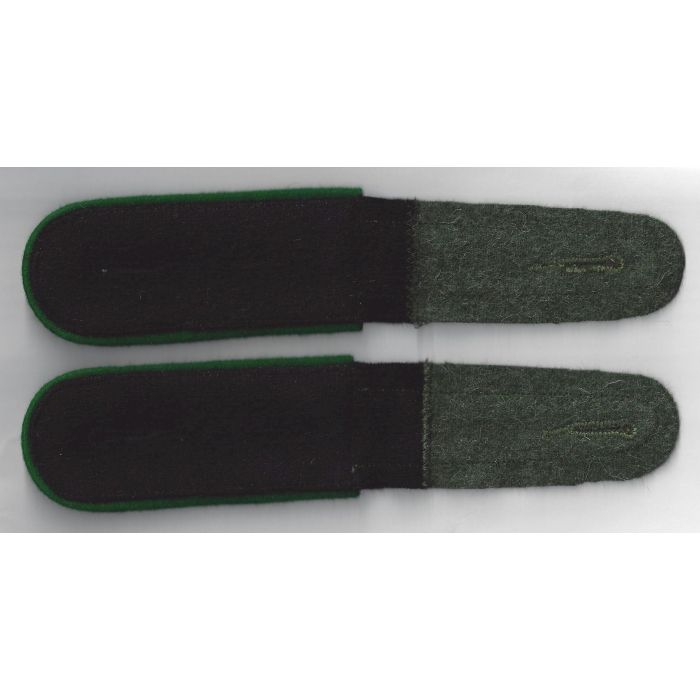 GERMAN WAFFEN SS EM SHOULDER BOARDS - MIDDLE GREEN - WARSTUFF.COM