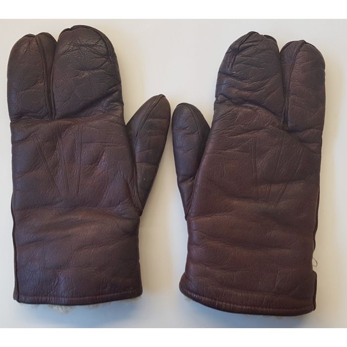 GERMAN WW2 LUFTWAFFE FLIEGERHANDSCHUHE LEDER - LEATHER PILOT GLOVES - Image 2