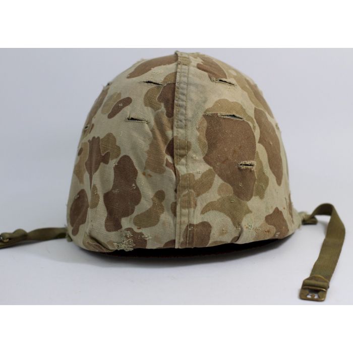 US WW2 M1 HELMET WITH ST CLAIR LINER AND SECOND PATTERN US MARINES COVER ORIGINAL - Image 2