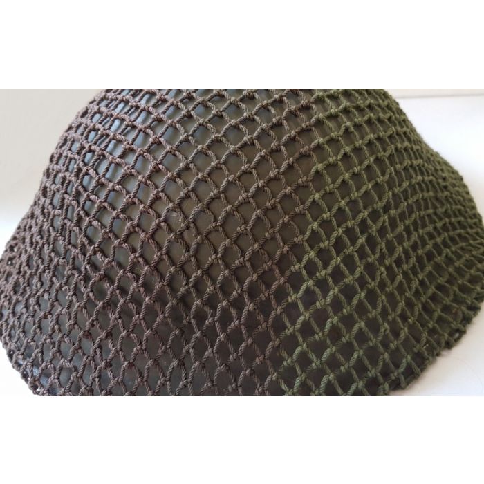 CANADIAN WWII 2 TONE CAMO BROWN AND GREEN MKII HELMET NET - Image 6