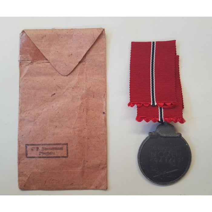 GERMAN OPERATION BARBAROSSA WW11 EASTERN FRONT MEDAL WITH ENVELOPE - Image 4