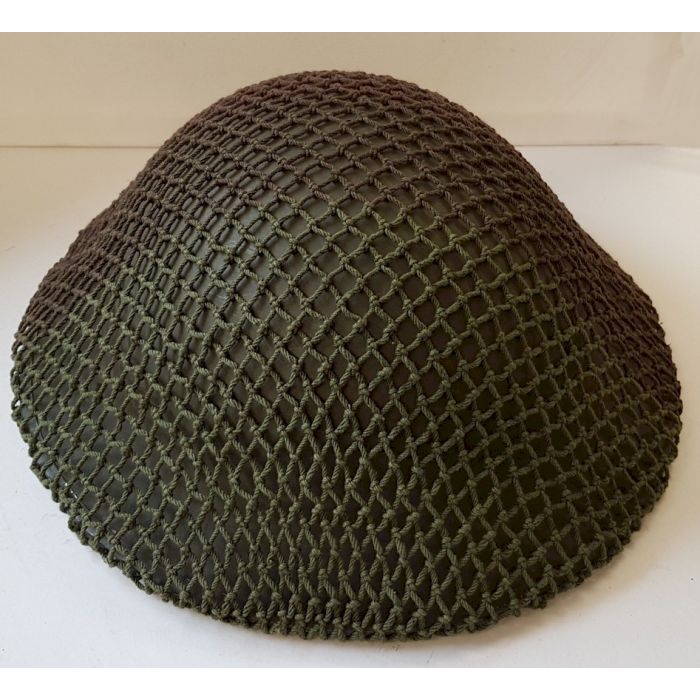 CANADIAN WWII 2 TONE CAMO BROWN AND GREEN MKII HELMET NET - Image 5