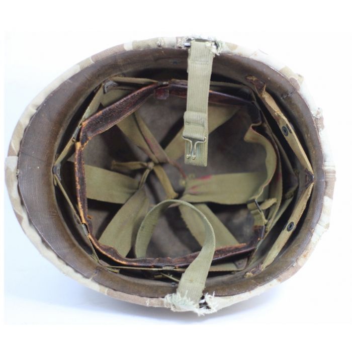 US WW2 M1 HELMET WITH ST CLAIR LINER AND SECOND PATTERN US MARINES COVER ORIGINAL - Image 5
