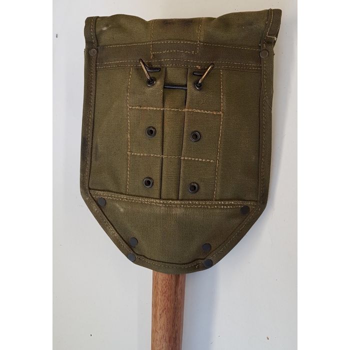 US WW2 ORIGINAL M43 FOLDING SHOVEL AND CANVAS COVER 1944 DATED - Image 7