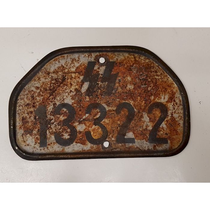 WW2 GERMAN WAFFEN SS MOTORCYCLE LICENCE PLATES AND TRUCK PLATES - ANTIQUE FINISH - Image 4