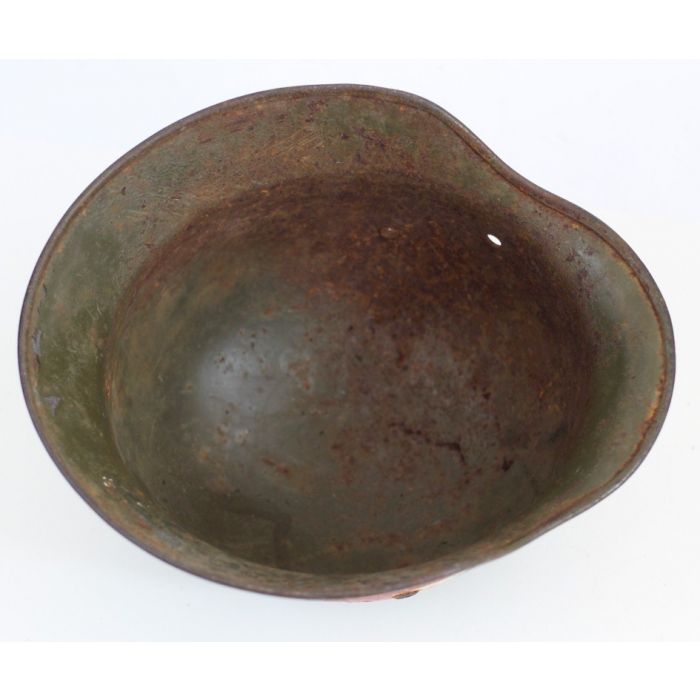 GERMAN WW2 M35 COMBAT MEDIC HELMET WITH 3 RED CROSS's - Image 4