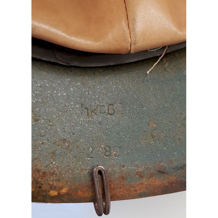 GERMAN WW2 M42 HELMET WITH SINGLE HEER DECAL AND SNIPER VEIL - Image 3