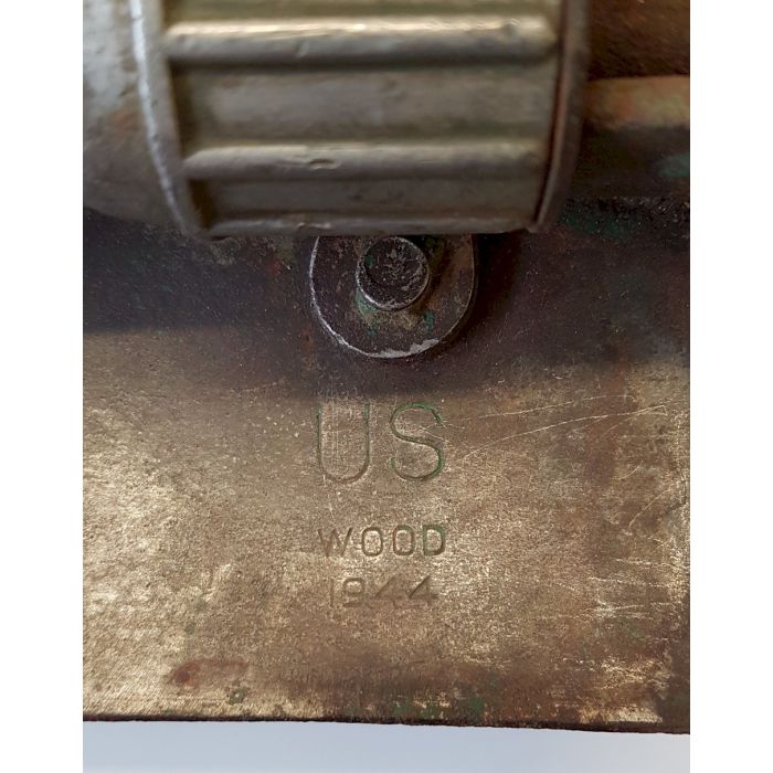 US WW2 ORIGINAL M43 FOLDING SHOVEL AND CANVAS COVER 1944 DATED - Image 3