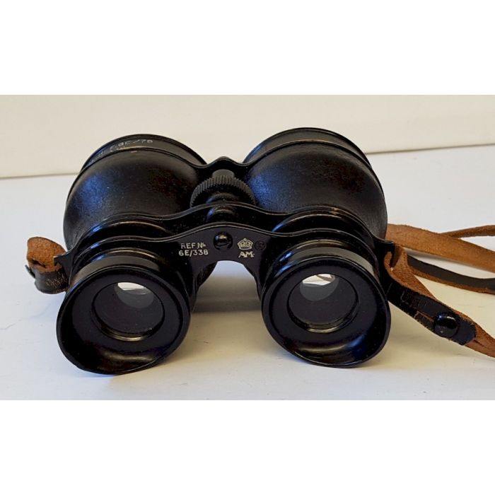 RCAF WW2 HUSUN PILOT A.M. 6E-338 NIGHT USE BINOCULARS IN THE ORIGINAL LEATHER CASE - Image 6